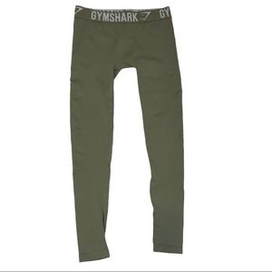 Gymshark Olive Spellout Logo Leggings Tights